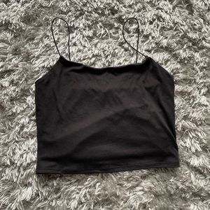 Black Papaya Thin Strap Crop Top (M)